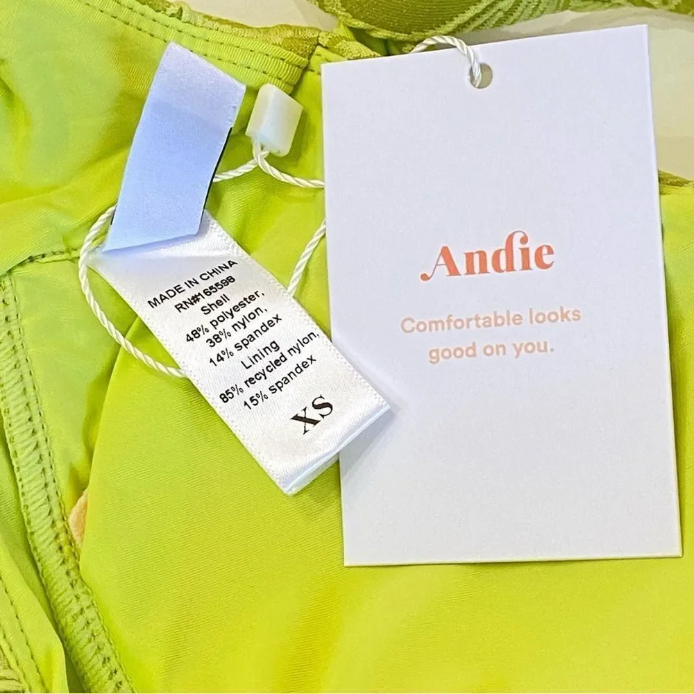 Andie Daiquiri Green Portofino Bikini Top Sz XS NWT